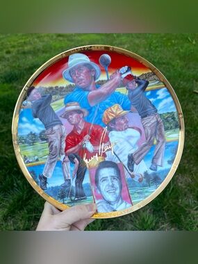 Vintage 1992 Gary Player Signed Gold Edition 10.25" Golf Legends Collector Plate